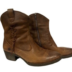 Born Distressed Western Karin Cowboy Ankle Boots